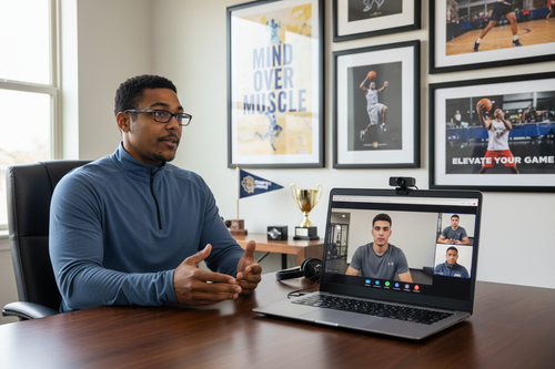 Virtual Sport Psychology Zoom Session with Male Athlete